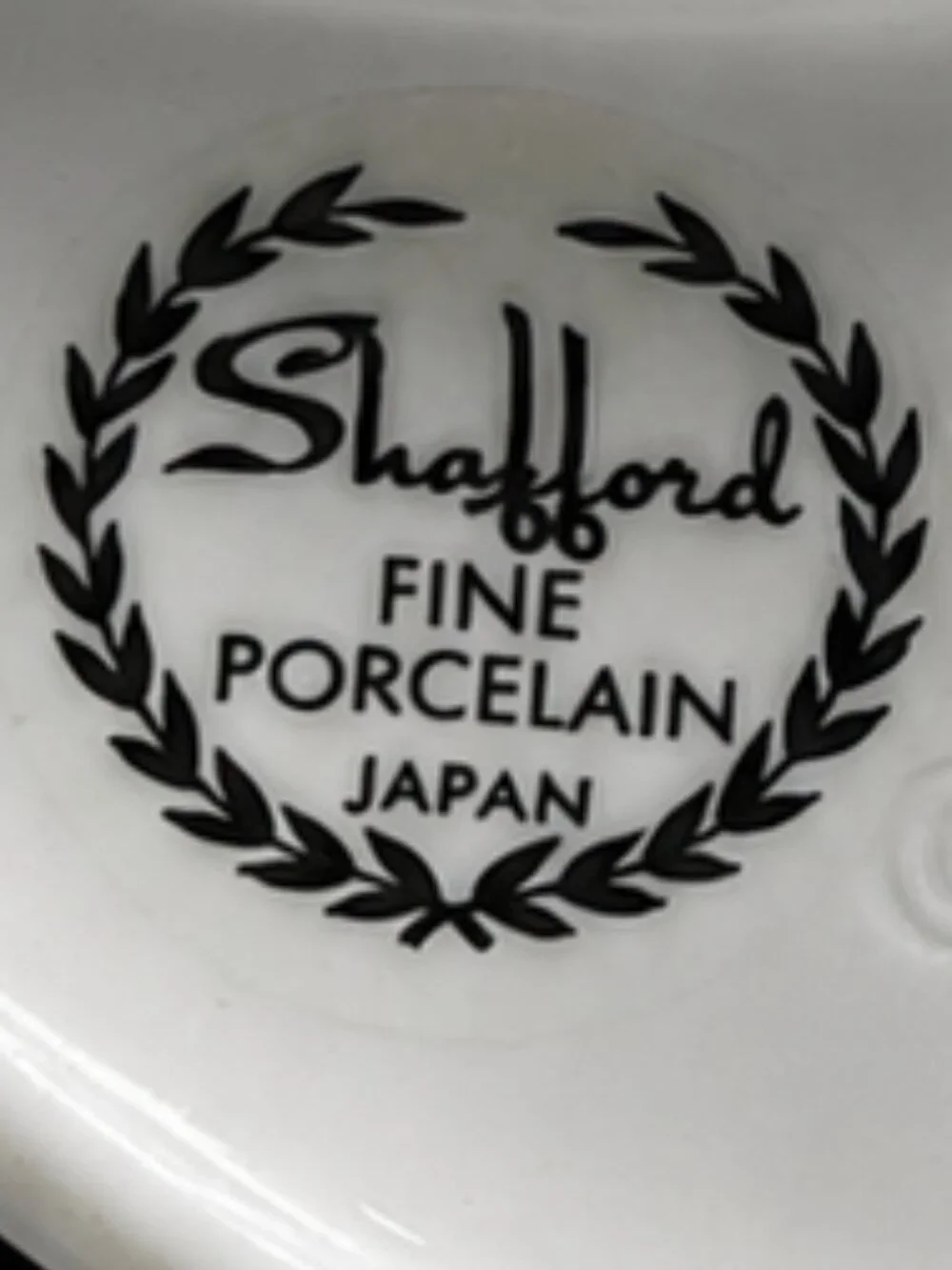 Vintage Shafford Original Japan Fine Porcelain Lily Relief Vase 1982 White
